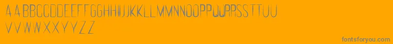 FeralRegular-Schriftart – Graue Schriften auf orangefarbenem Hintergrund