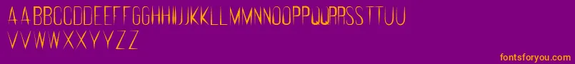 FeralRegular Font – Orange Fonts on Purple Background