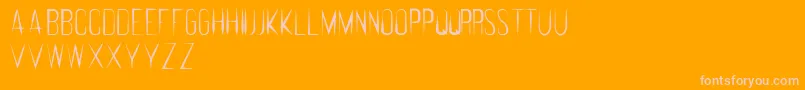 FeralRegular Font – Pink Fonts on Orange Background