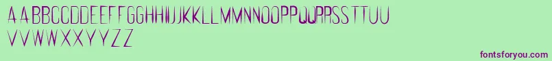 FeralRegular Font – Purple Fonts on Green Background