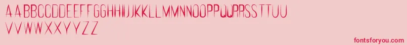 FeralRegular-Schriftart – Rote Schriften auf rosa Hintergrund