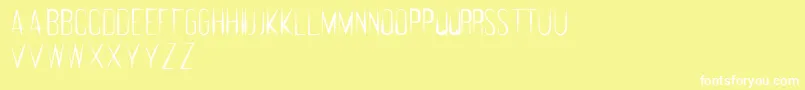 FeralRegular Font – White Fonts on Yellow Background