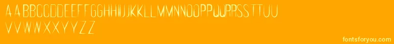 FeralRegular Font – Yellow Fonts on Orange Background