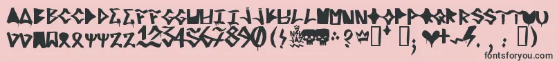 RifrediRudeBoy Font – Black Fonts on Pink Background