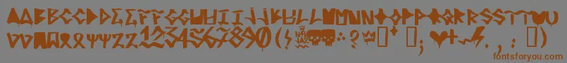 Más sobre la fuente RifrediRudeBoy fuente RifrediRudeBoy – Fuentes Marrones Sobre Fondo Gris