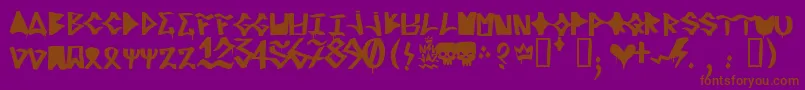 RifrediRudeBoy Font – Brown Fonts on Purple Background