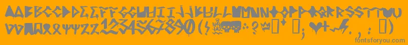 RifrediRudeBoy Font – Gray Fonts on Orange Background