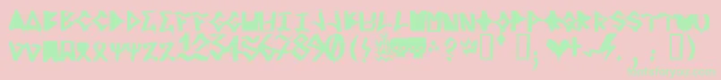 RifrediRudeBoy Font – Green Fonts on Pink Background