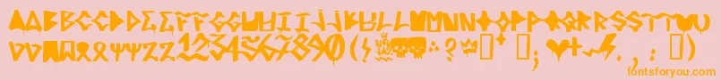 RifrediRudeBoy Font – Orange Fonts on Pink Background