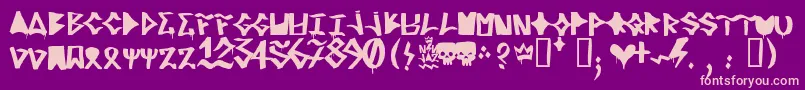 RifrediRudeBoy Font – Pink Fonts on Purple Background