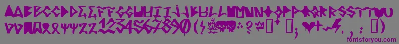 RifrediRudeBoy Font – Purple Fonts on Gray Background