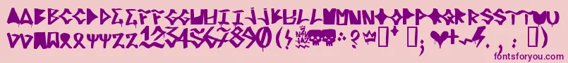 RifrediRudeBoy Font – Purple Fonts on Pink Background