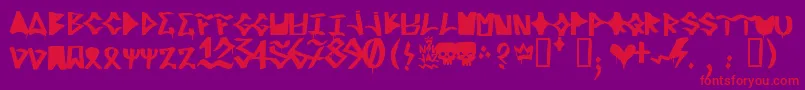 RifrediRudeBoy Font – Red Fonts on Purple Background