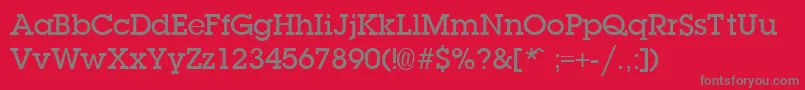 LaplandDemibold Font – Gray Fonts on Red Background