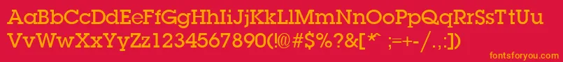 LaplandDemibold Font – Orange Fonts on Red Background