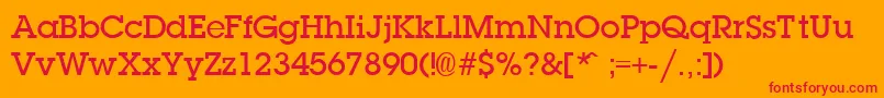 LaplandDemibold Font – Red Fonts on Orange Background