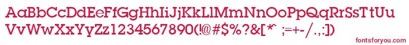 LaplandDemibold Font – Red Fonts on White Background