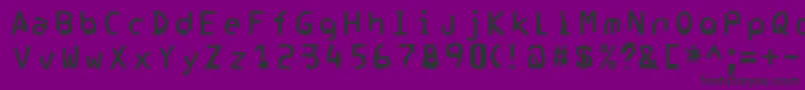 Czcionka Corrupter – czarne czcionki na fioletowym tle