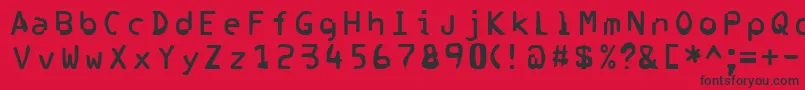 Corrupter Font – Black Fonts on Red Background
