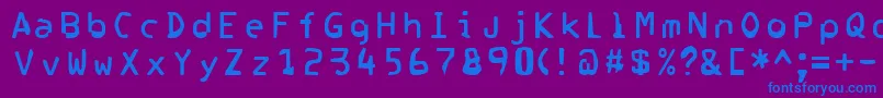 Corrupter Font – Blue Fonts on Purple Background