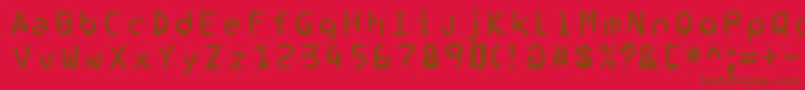 Corrupter Font – Brown Fonts on Red Background