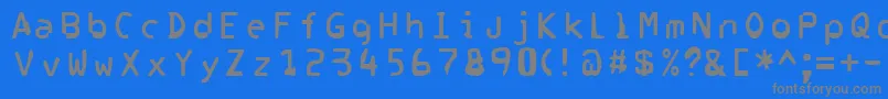Corrupter Font – Gray Fonts on Blue Background