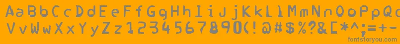 Corrupter Font – Gray Fonts on Orange Background