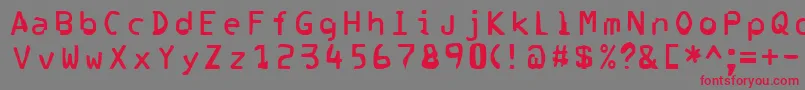 Corrupter Font – Red Fonts on Gray Background