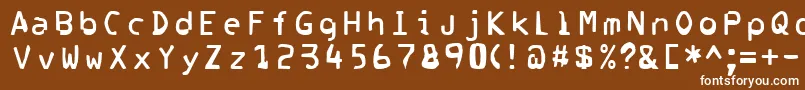 フォントCorrupter – 茶色の背景に白い文字