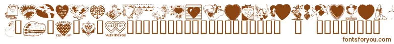 LmValentines1 Font – Brown Fonts on White Background