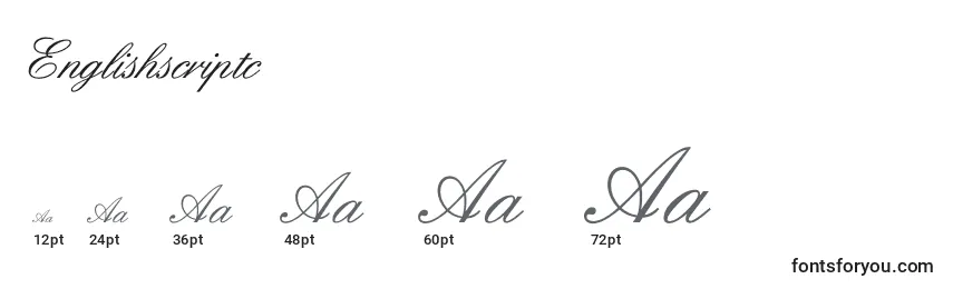 sizes of englishscriptc font, englishscriptc sizes