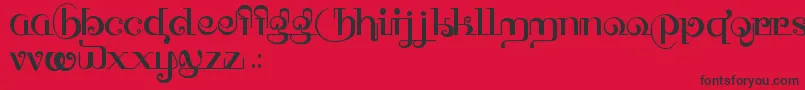 HffThaiDye Font – Black Fonts on Red Background