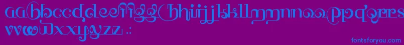 fuente HffThaiDye – Fuentes Azules Sobre Fondo Morado