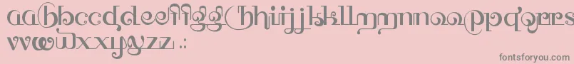 HffThaiDye-Schriftart – Graue Schriften auf rosa Hintergrund