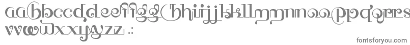 HffThaiDye-fontti – harmaat kirjasimet valkoisella taustalla