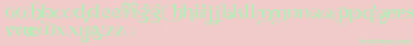 HffThaiDye Font – Green Fonts on Pink Background