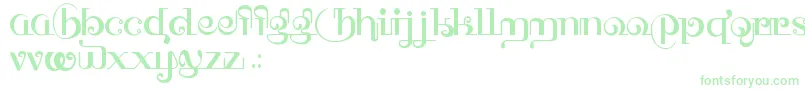 HffThaiDye Font – Green Fonts on White Background