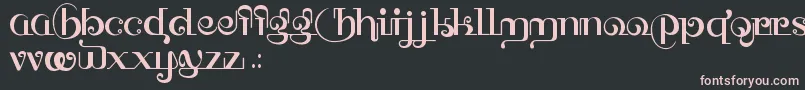 HffThaiDye-Schriftart – Rosa Schriften auf schwarzem Hintergrund