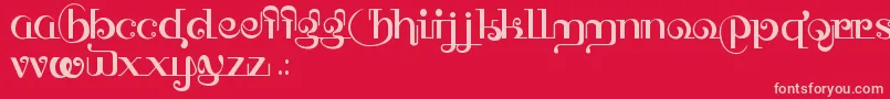 HffThaiDye Font – Pink Fonts on Red Background
