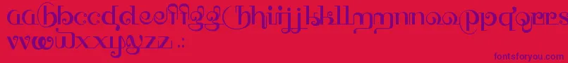 HffThaiDye Font – Purple Fonts on Red Background