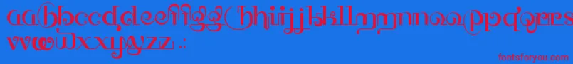 HffThaiDye Font – Red Fonts on Blue Background