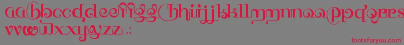 HffThaiDye Font – Red Fonts on Gray Background