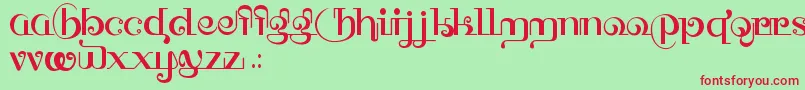 HffThaiDye Font – Red Fonts on Green Background