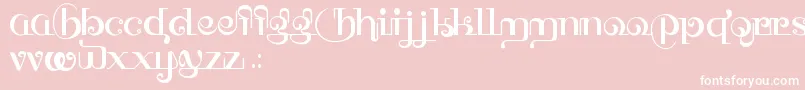 HffThaiDye Font – White Fonts on Pink Background