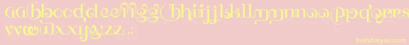 HffThaiDye Font – Yellow Fonts on Pink Background