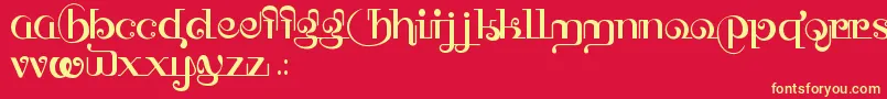 HffThaiDye Font – Yellow Fonts on Red Background