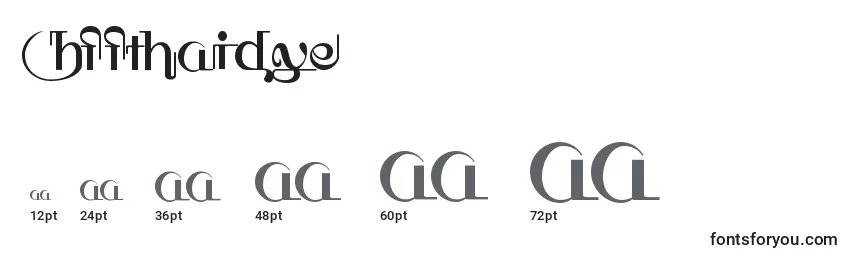 HffThaiDye Font Sizes