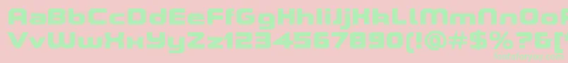 フォントASpaceBlackDemo – ピンクの背景に緑の文字
