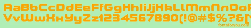 ASpaceBlackDemo Font – Orange Fonts on Green Background