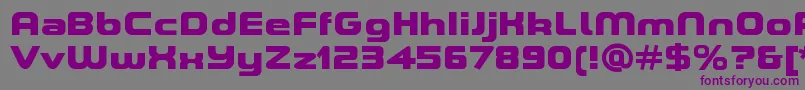 フォントASpaceBlackDemo – 紫色のフォント、灰色の背景